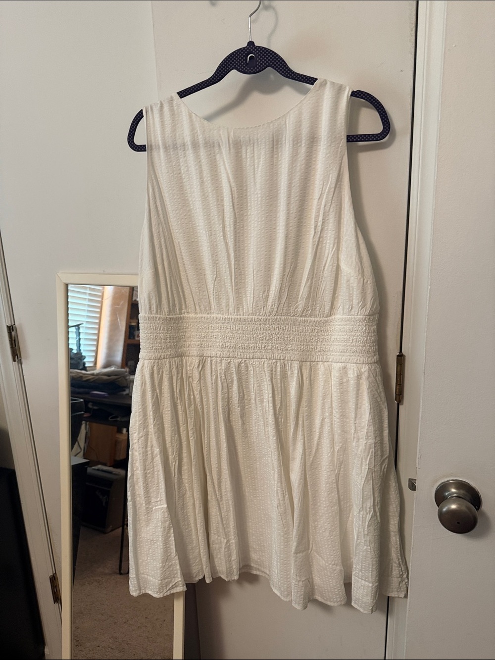 torrid Cream Textured Sleeveless Midi Dress